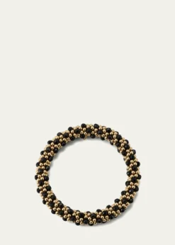 Meredith Frederick14k Gold and Black Onyx Bead Bracelet
