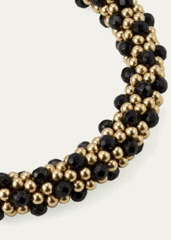 Meredith Frederick14k Gold and Black Onyx Bead Bracelet