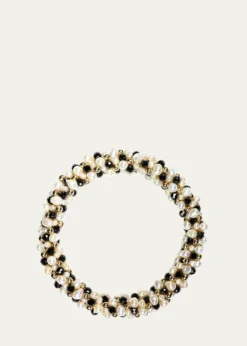 Meredith Frederick14K Yellow Gold Freshwater Pearl and Spinel Bracelet