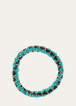 Meredith Frederick14K Yellow Gold Turquoise and Spinel Bracelet