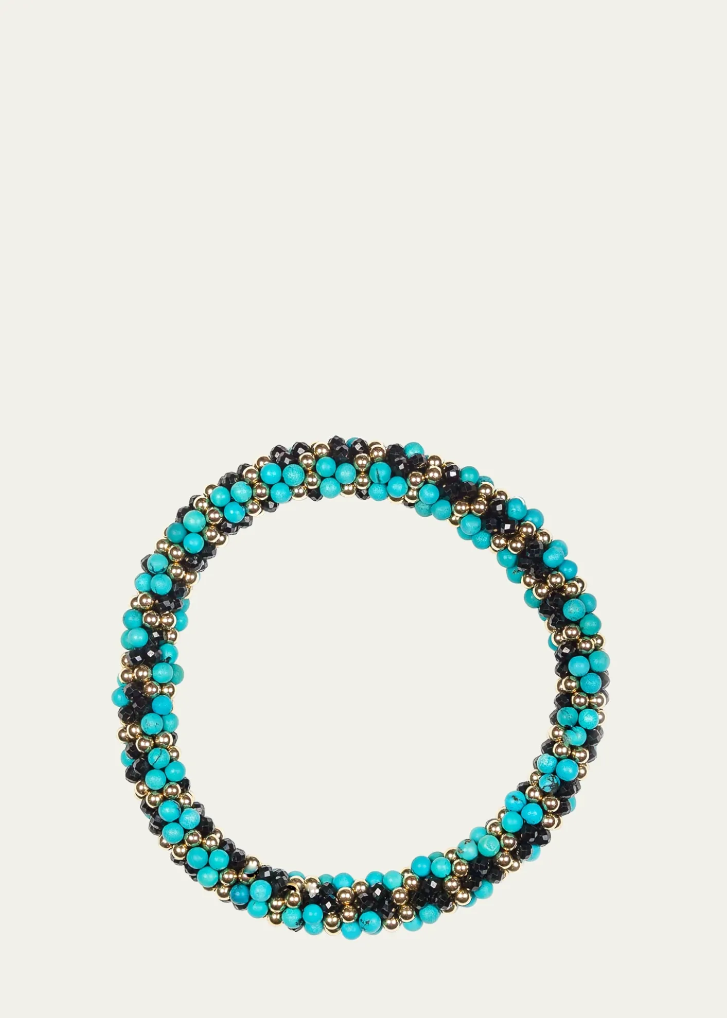 Meredith Frederick14K Yellow Gold Turquoise and Spinel Bracelet