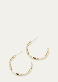 Meredith Frederick14k Yellow Gold Twisted Hoop Earrings