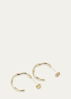 Meredith Frederick14k Yellow Gold Twisted Hoop Earrings