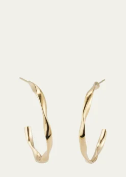 Meredith Frederick14k Yellow Gold Twisted Hoop Earrings