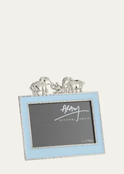 Michael AramBoys' Elephant 4" x 6" Picture Frame, Blue
