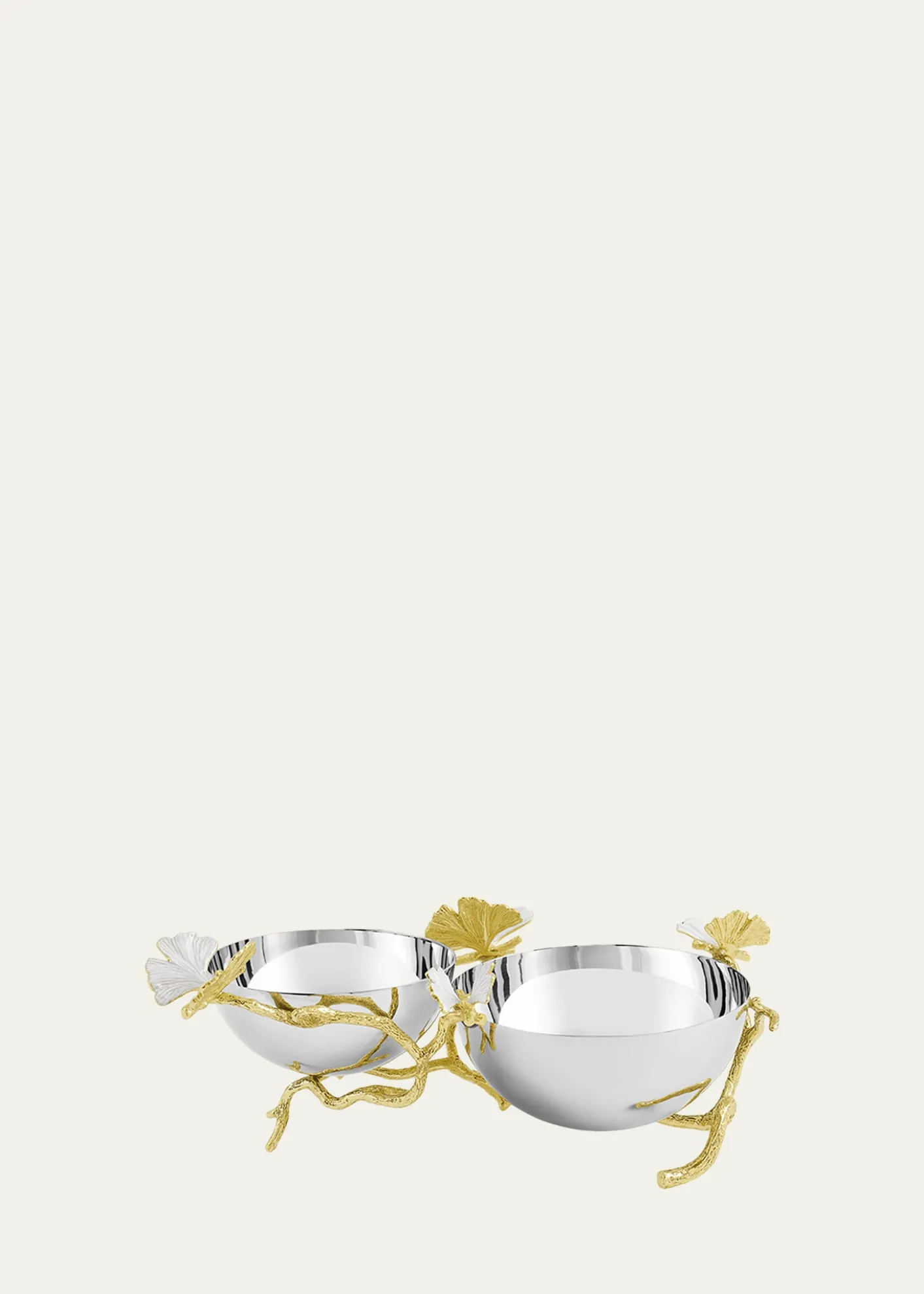 Michael AramButterfly Gingko Gold Double Dish