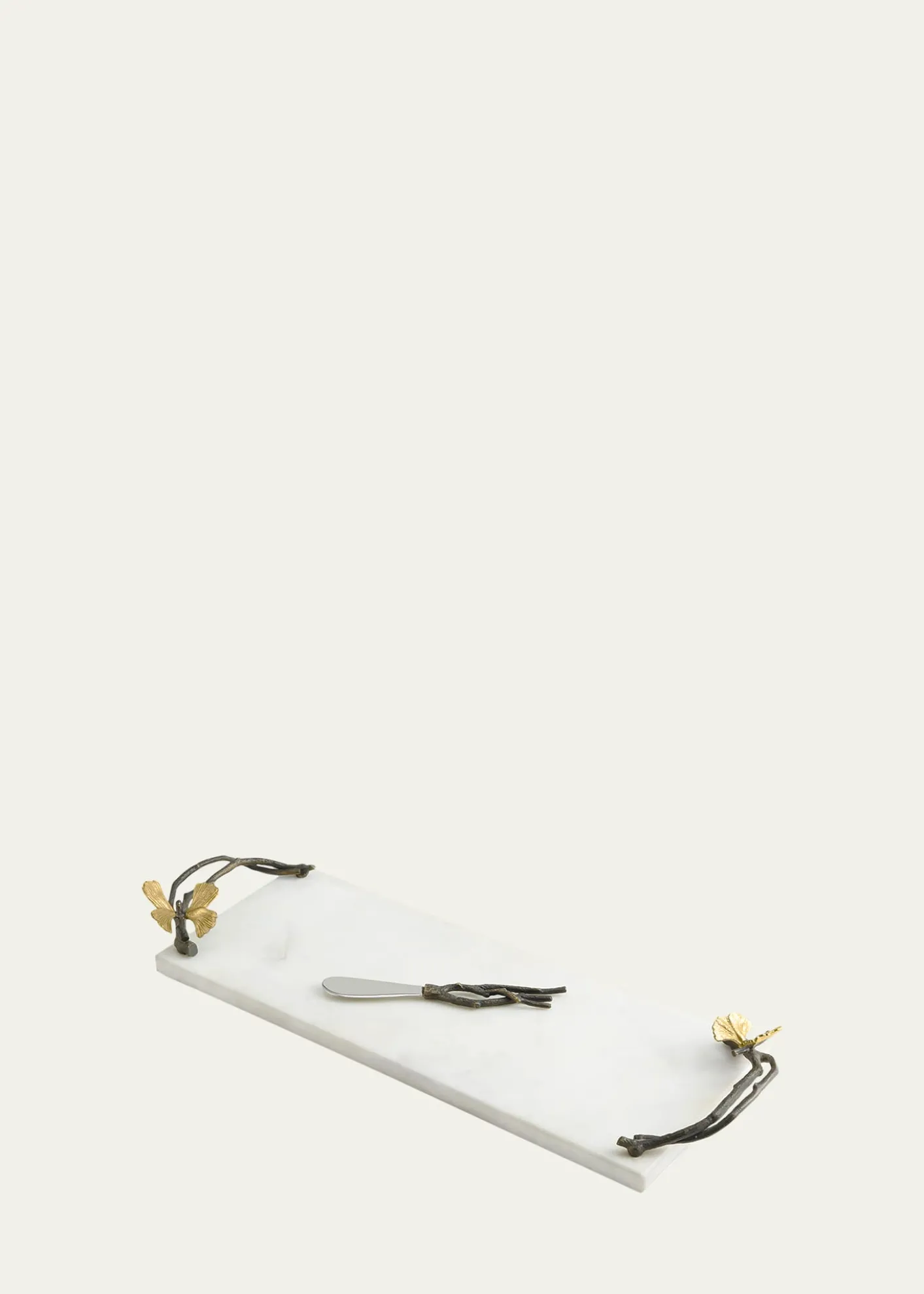 Michael AramButterfly Ginkgo Small Cheese Board with Knife