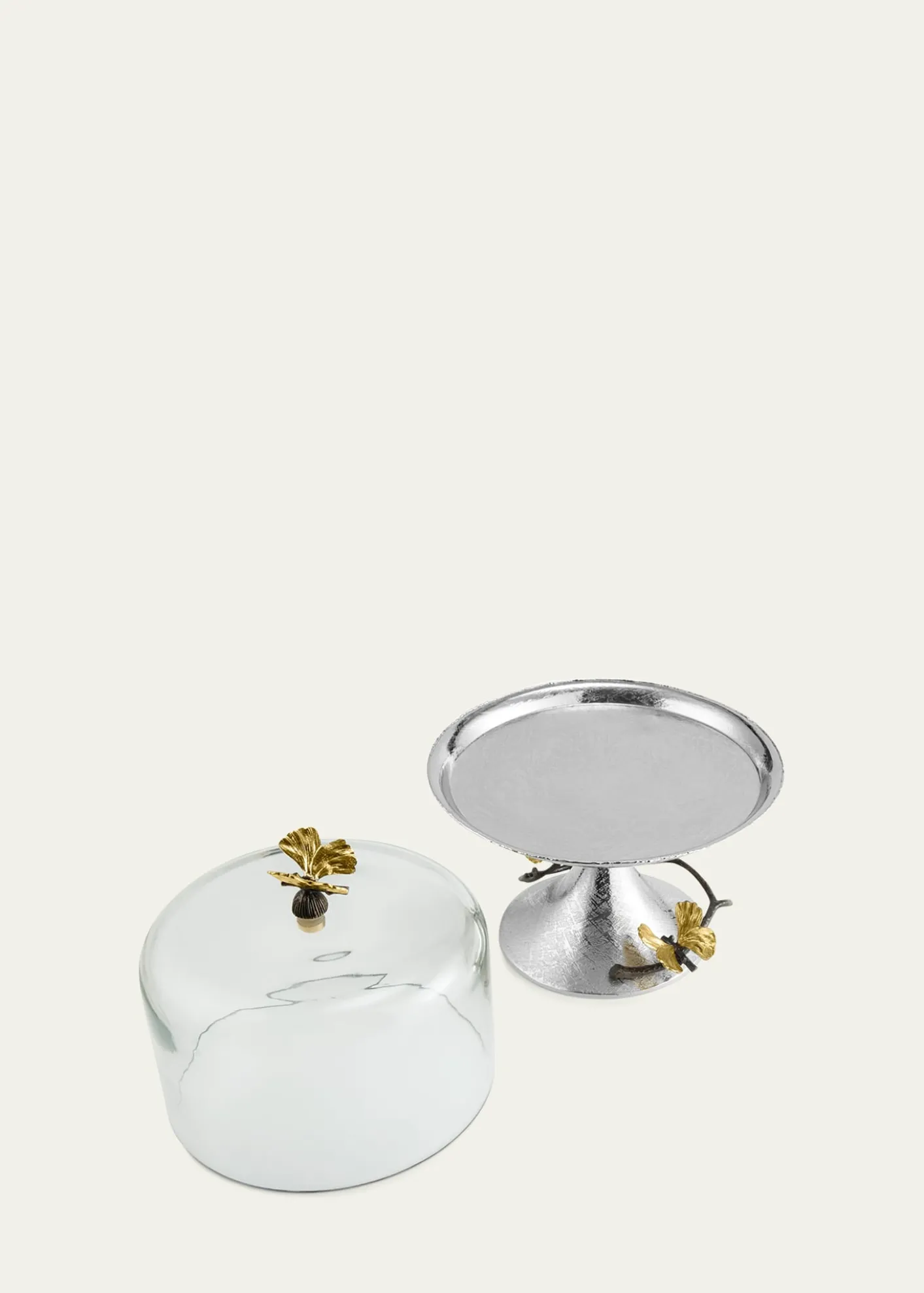 Michael AramButterfly Ginkgo Pastry Dish with Dome