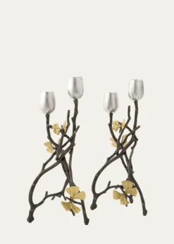 Michael AramButterfly Ginkgo Candleholder, Set of 2