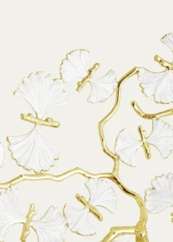 Michael AramButterfly Ginkgo White & Gold Centerpiece Bowl