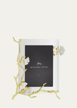 Michael AramButterfly Ginkgo White and Gold Frame, 5