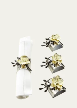 Michael AramFour Gold Orchid Napkin Rings