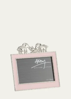 Michael AramGirls' Elephant 4" x 6" Picture Frame, Pink