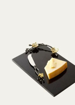 Michael AramGold Orchid Small Cheese Board & Knife