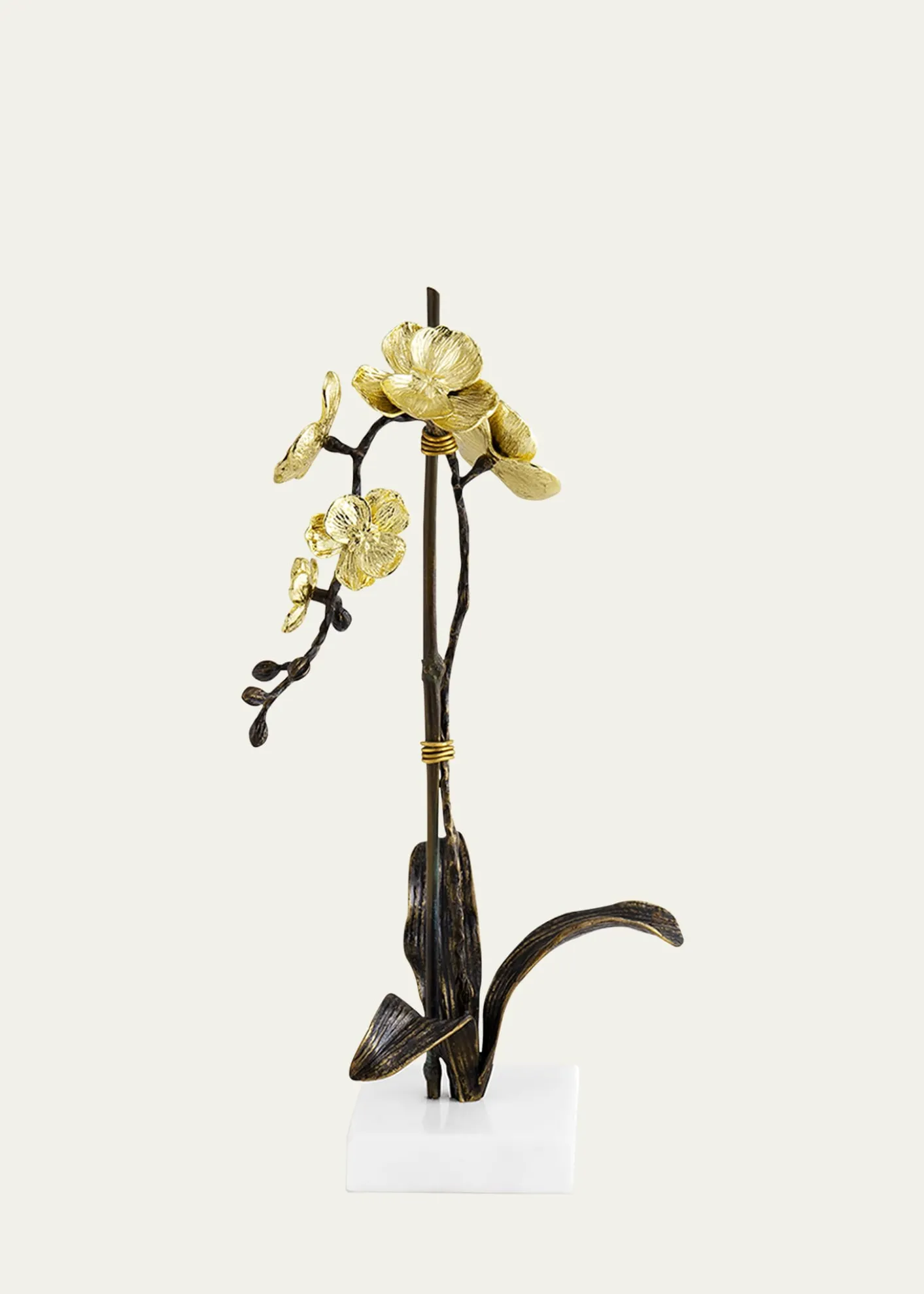 Michael AramGold Orchid Small Stem Sculpture