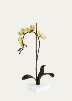 Michael AramGold Orchid Small Stem Sculpture