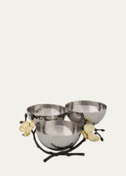 Michael AramGold Orchid Triple Nut Dish