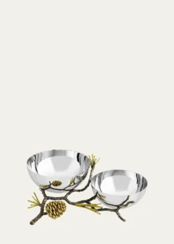 Michael AramPine Cone Double Bowl