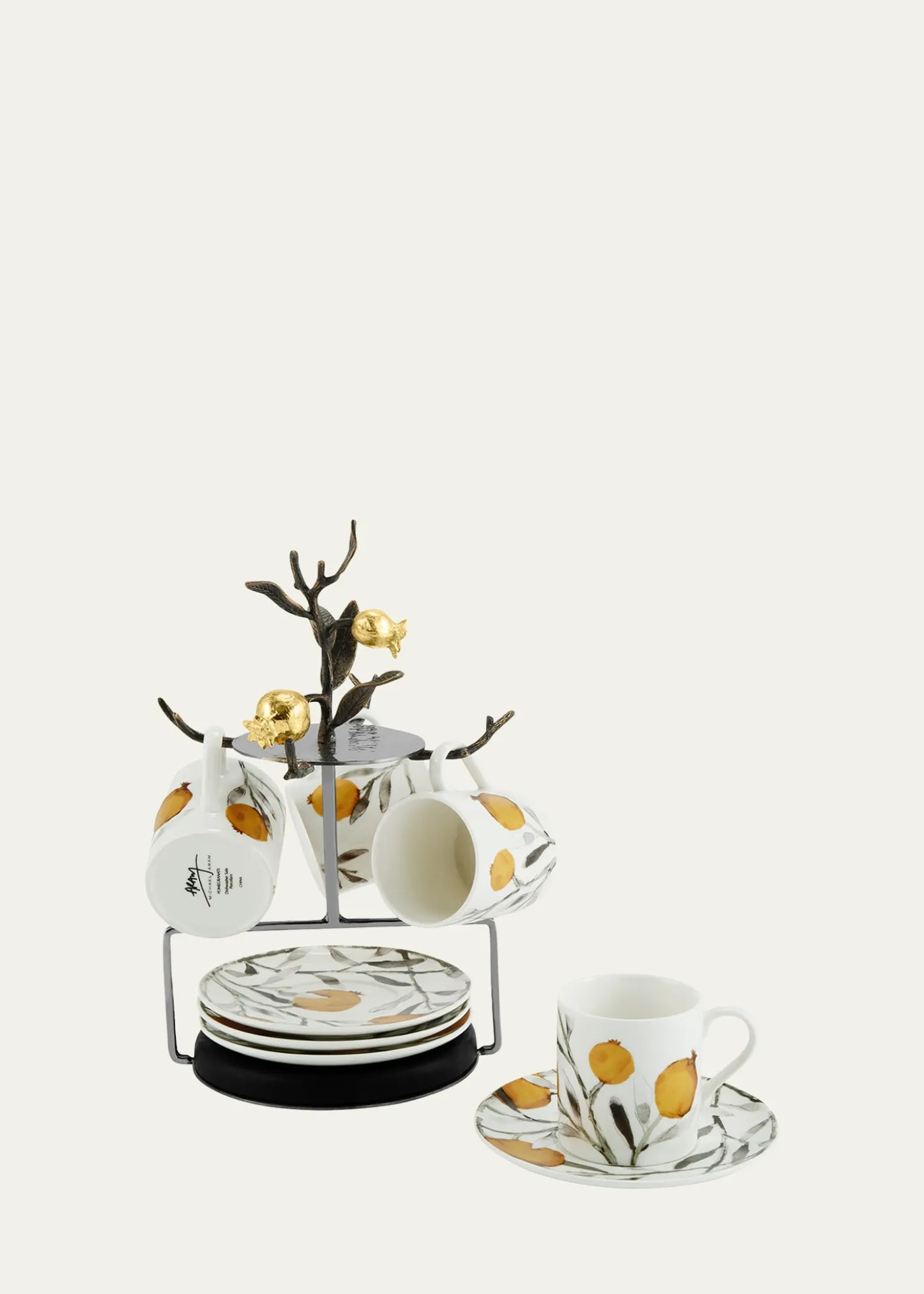 Michael AramPomegranate Demitasse Set with Stand