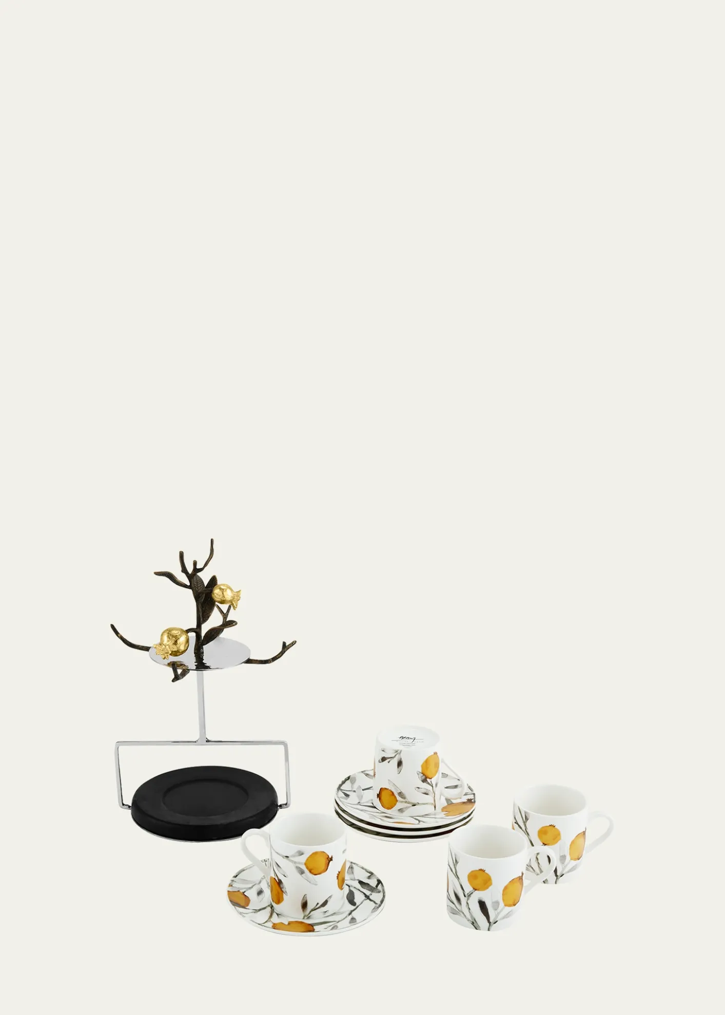 Michael AramPomegranate Demitasse Set with Stand