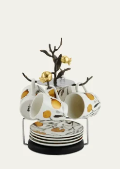 Michael AramPomegranate Demitasse Set with Stand