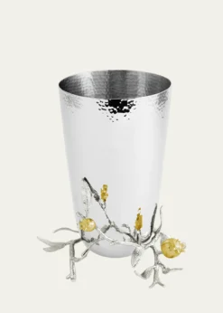 Michael AramPomegranate Silver & Gold Vase with 24K Goldplate