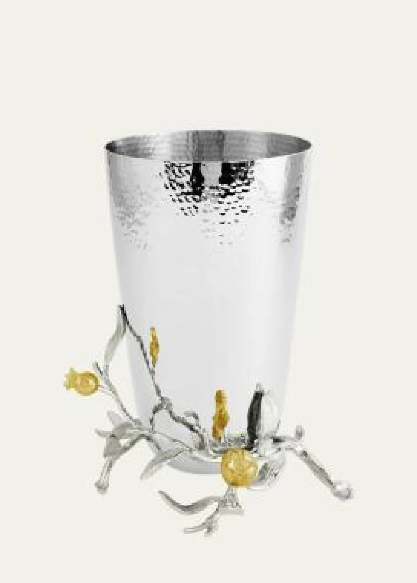 Michael AramPomegranate Silver & Gold Vase with 24K Goldplate