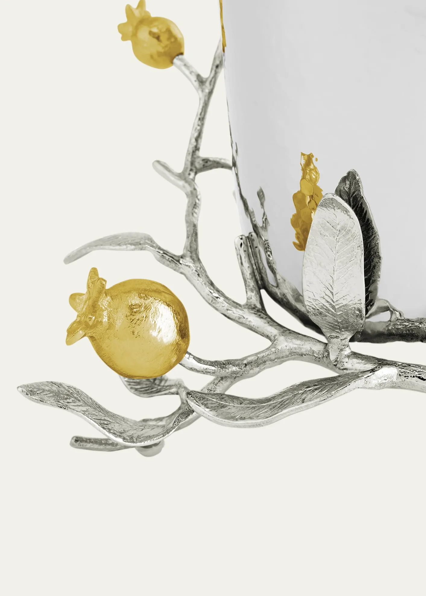 Michael AramPomegranate Silver & Gold Vase with 24K Goldplate
