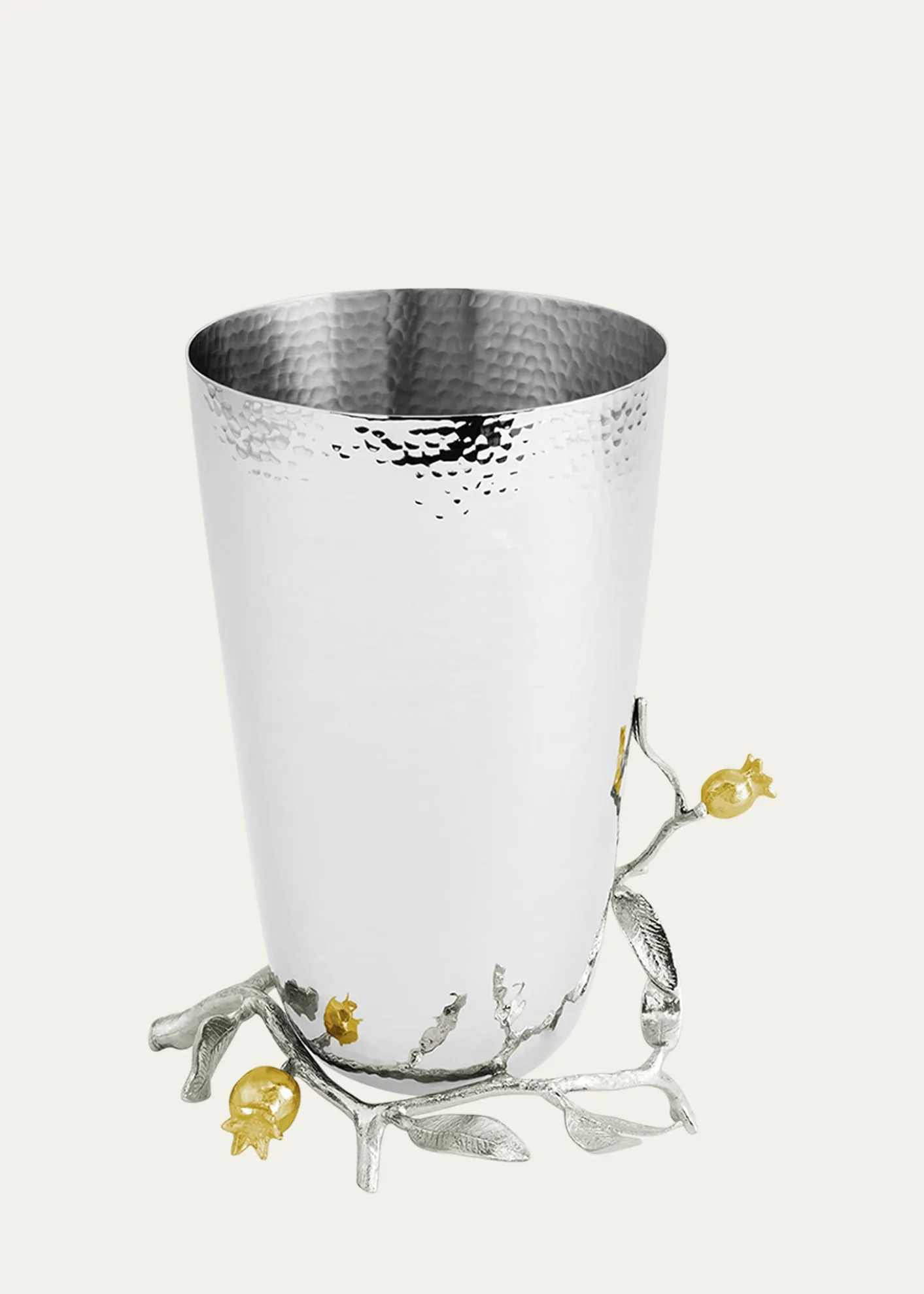 Michael AramPomegranate Silver & Gold Vase with 24K Goldplate