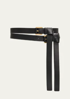 Michael Kors CollectionAllegra Leather Double Waist Belt