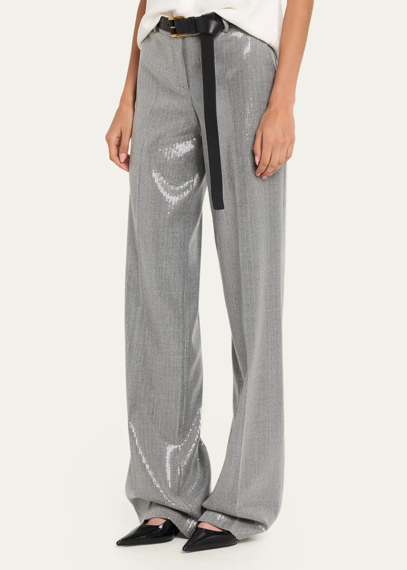 Michael Kors CollectionCamilla Sequin Pinstripe Wide-Leg Trousers