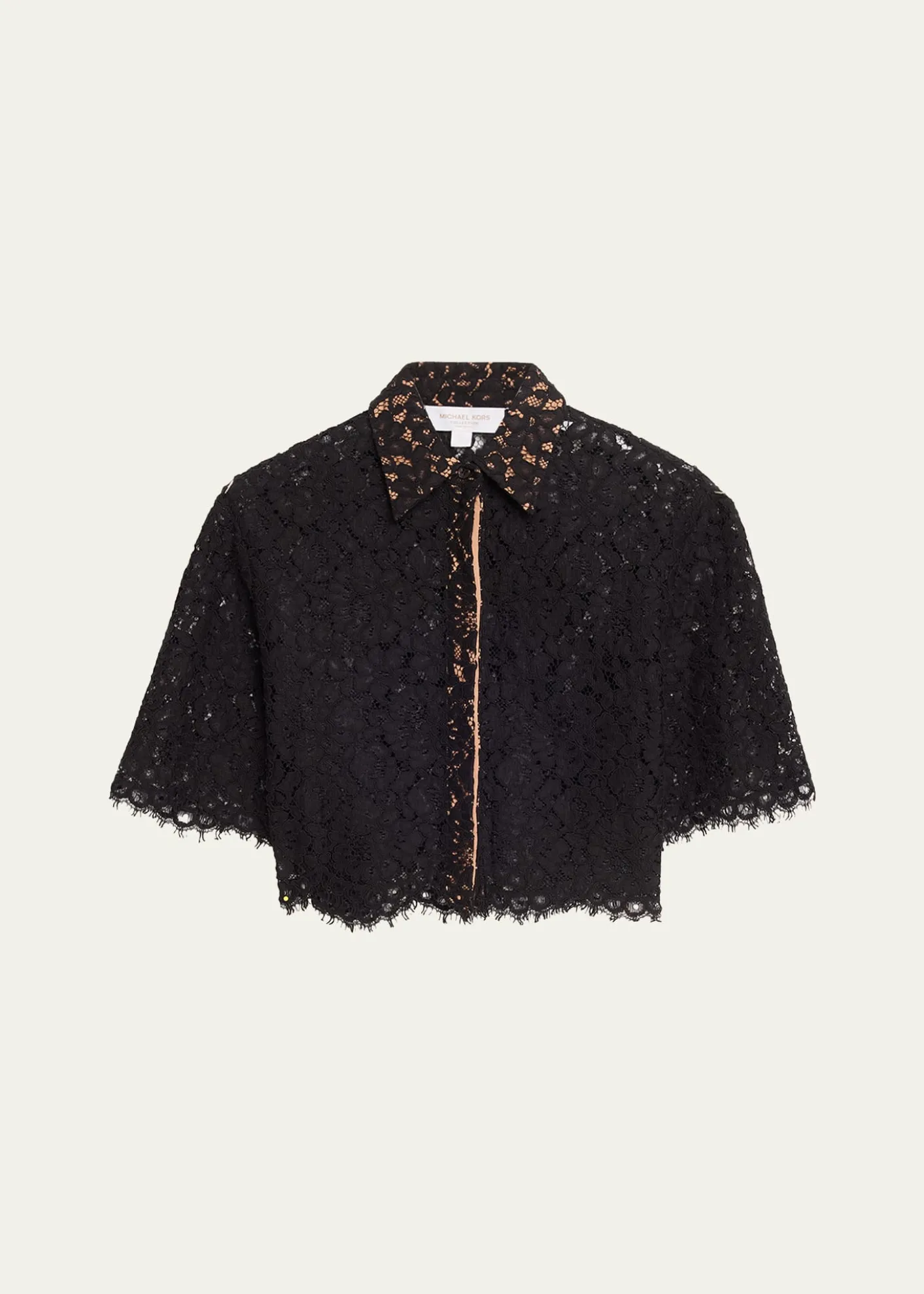Michael Kors CollectionCropped Scalloped Lace Shirt