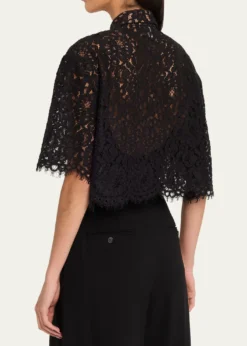 Michael Kors CollectionCropped Scalloped Lace Shirt