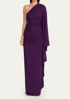 Michael Kors CollectionDraped One-Shoulder Column Gown