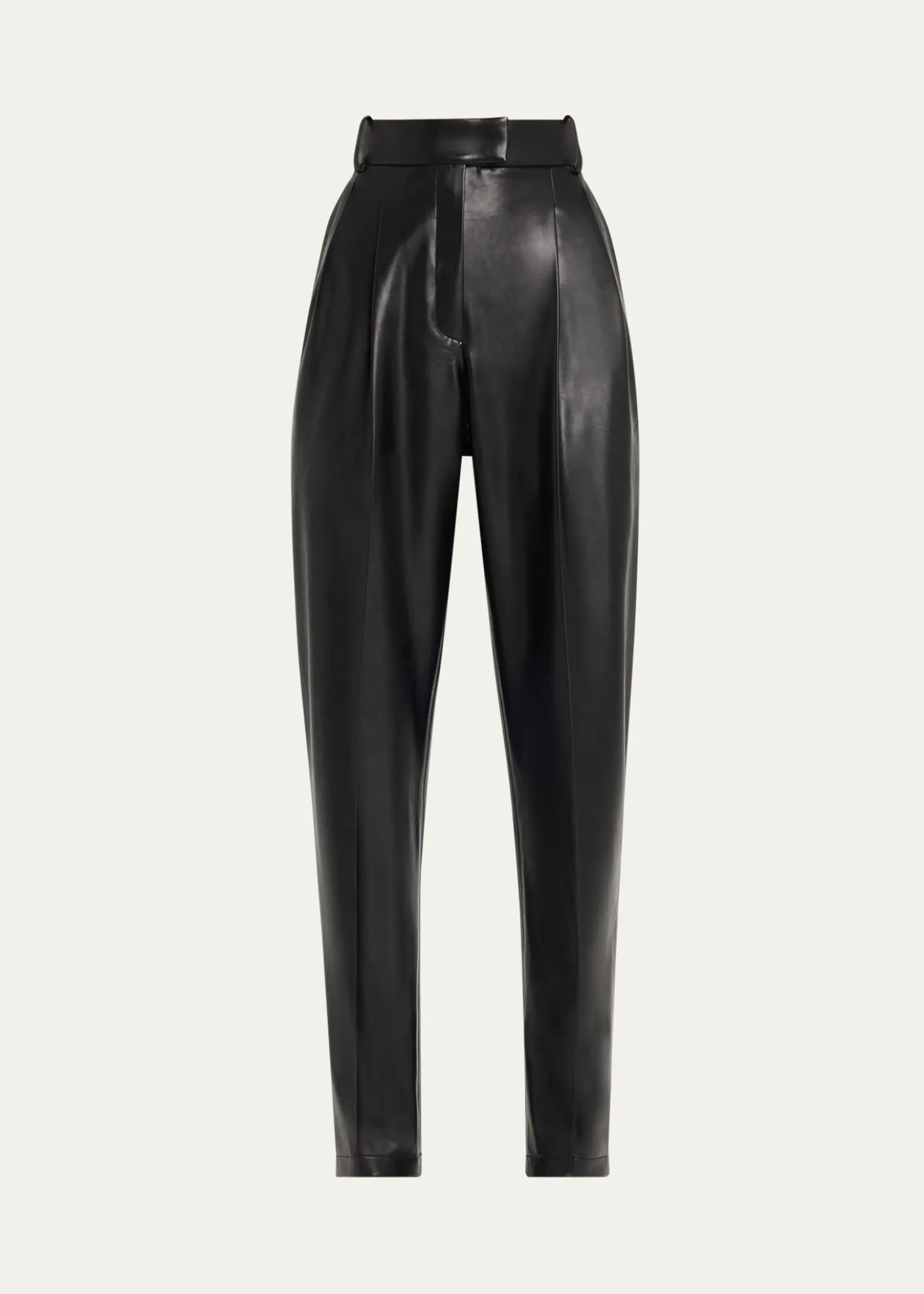 Michael Kors CollectionDru Pleated Tapered Faux Leather Pants