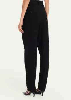 Michael Kors CollectionDru Pleated Tapered Wool Trousers