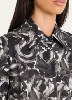 Michael Kors CollectionFloral-Print Cotton Midi Shirtdress