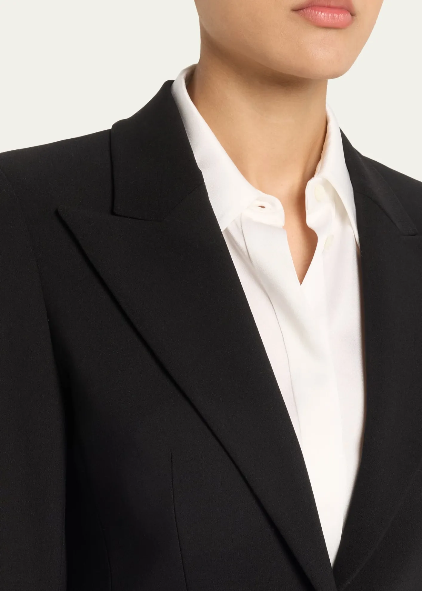 Michael Kors CollectionGeorgina One-Button Wool Blazer