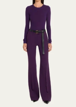 Michael Kors CollectionHutton Ribbed Crewneck Cashmere Pullover