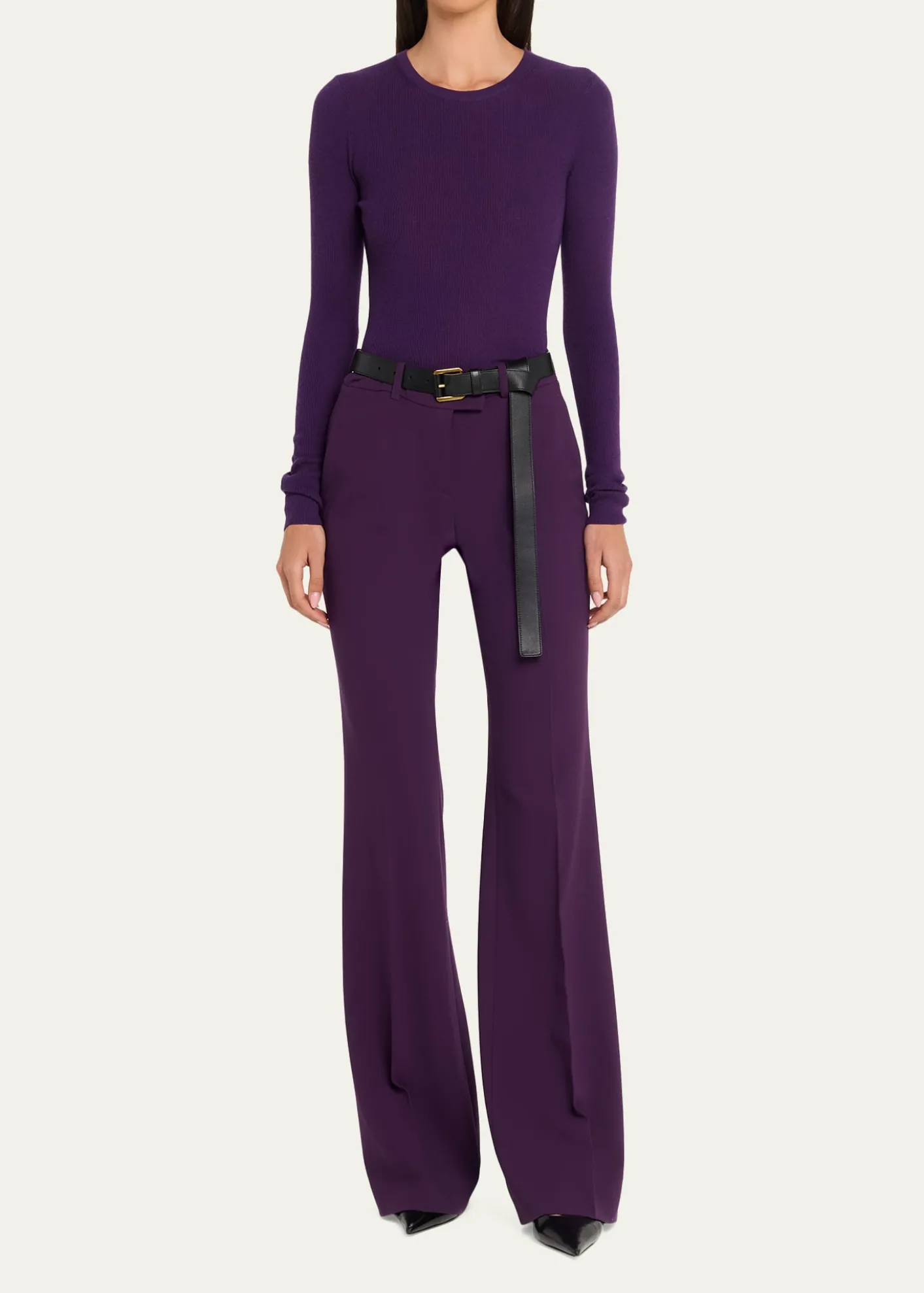 Michael Kors CollectionHutton Ribbed Crewneck Cashmere Pullover