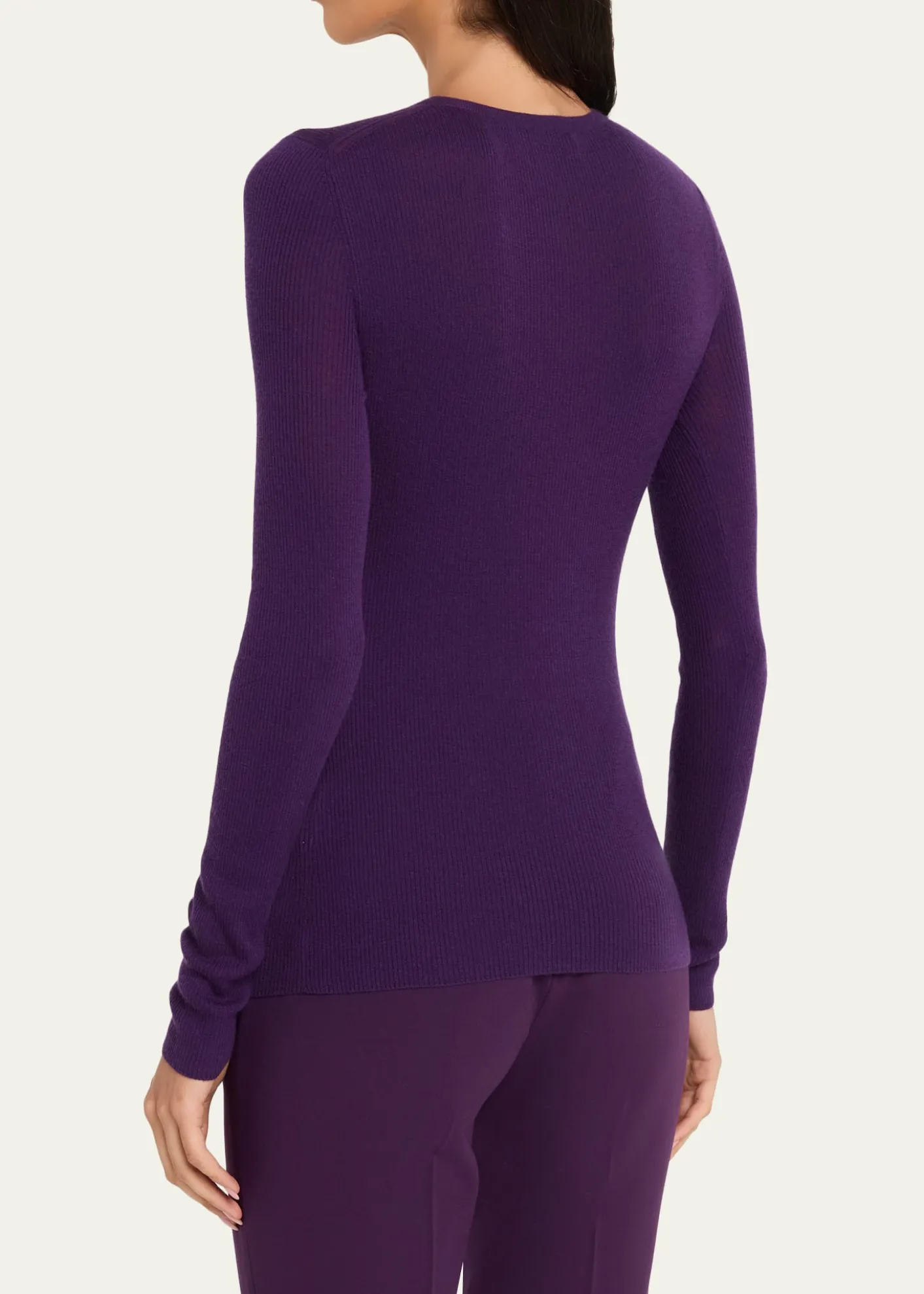 Michael Kors CollectionHutton Ribbed Crewneck Cashmere Pullover