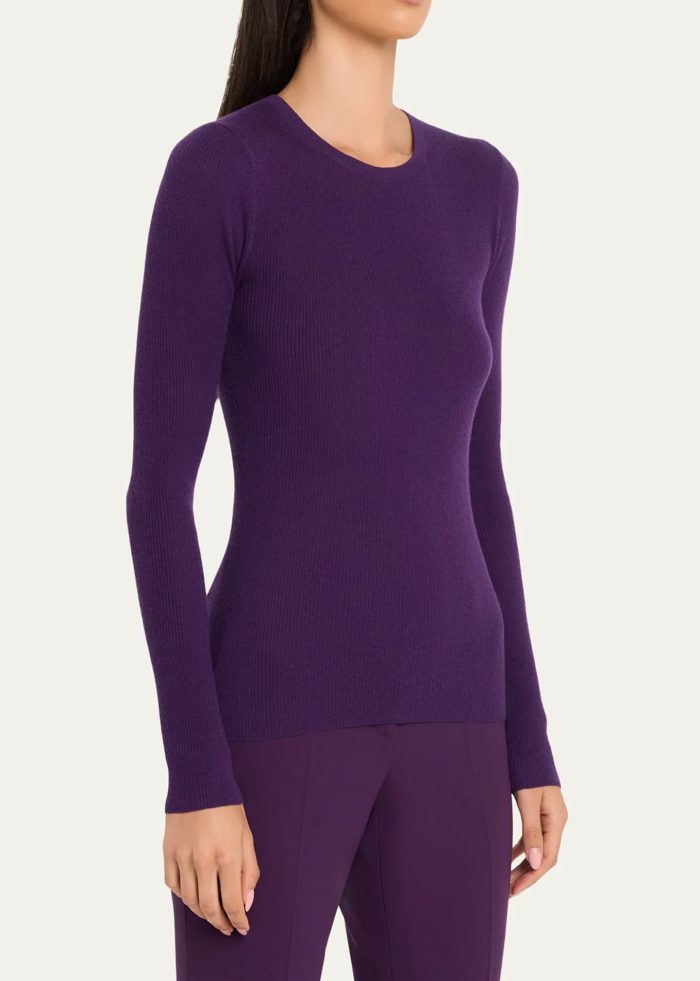 Michael Kors CollectionHutton Ribbed Crewneck Cashmere Pullover