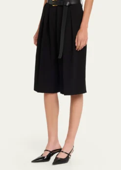 Michael Kors CollectionPleated Wide-Leg Bermuda Shorts