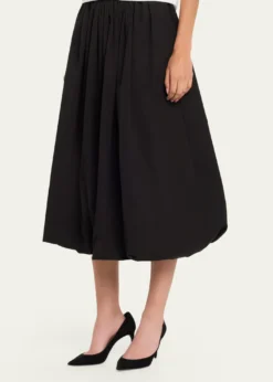 Michael Kors CollectionRuched Cotton Bubble Midi Skirt