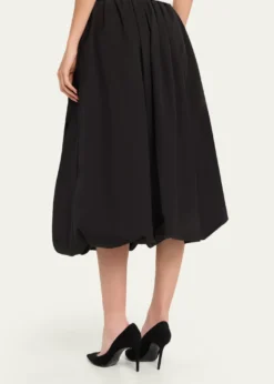 Michael Kors CollectionRuched Cotton Bubble Midi Skirt