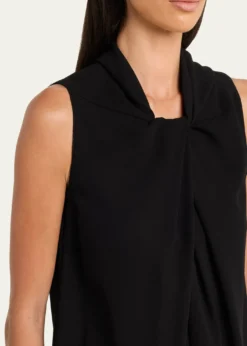 Michael Kors CollectionSleeveless Knotted Wool Shell