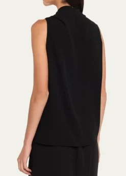 Michael Kors CollectionSleeveless Knotted Wool Shell