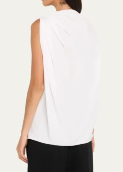 Michael Kors CollectionSleeveless Draped High-Neck Blouse