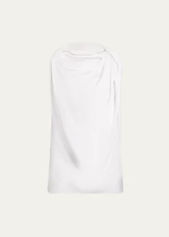 Michael Kors CollectionSleeveless Draped High-Neck Blouse
