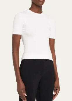 Michael Kors CollectionStretch Viscose Short-Sleeve Sweater